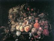 HEEM, Cornelis de Still-Life with Flowers and Fruit sg oil
